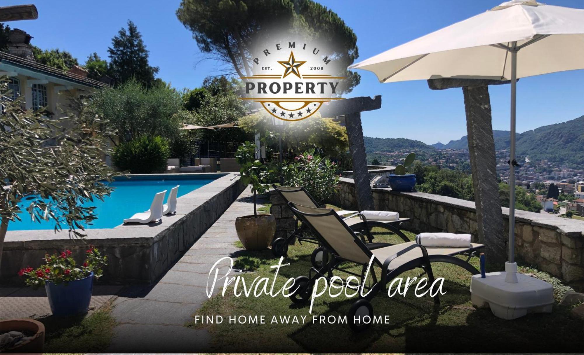 Suite Room With Private Pool Area, Near Como Lake, Private Parking I Villa Dei Leoni Morbio Inferiore Εξωτερικό φωτογραφία